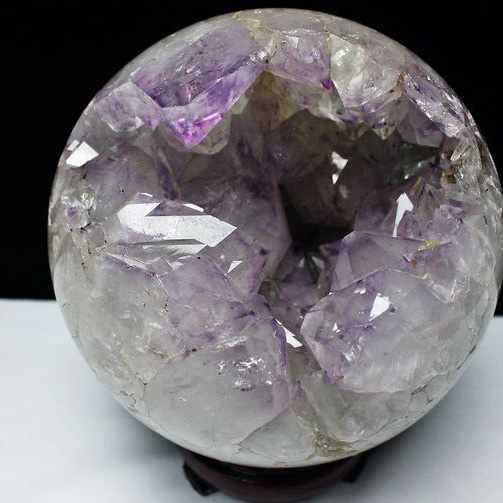 4.7Kg アメジスト笑口 丸玉 160mm [T602-1696]
