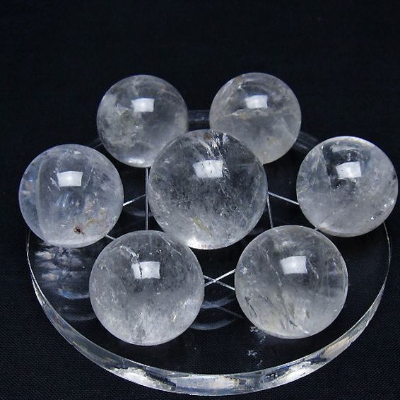 ヒマラヤ水晶 丸玉 七星陣 25mm [T602-2537]