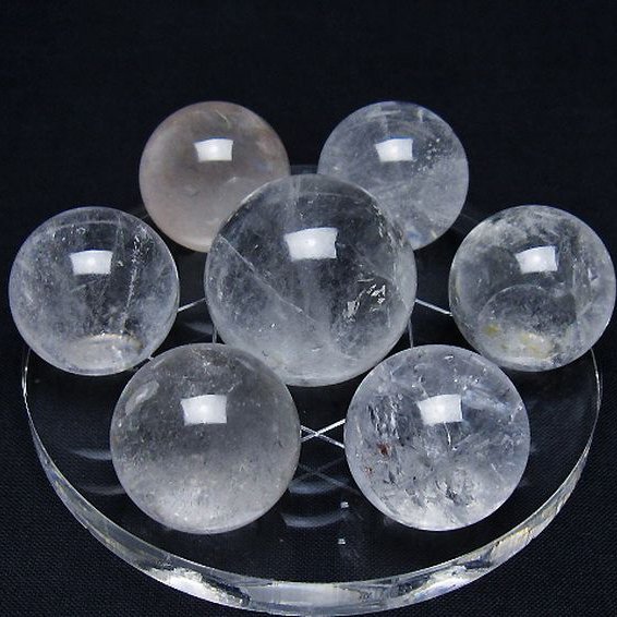 ヒマラヤ水晶 丸玉 七星陣 26mm [t602-2582]