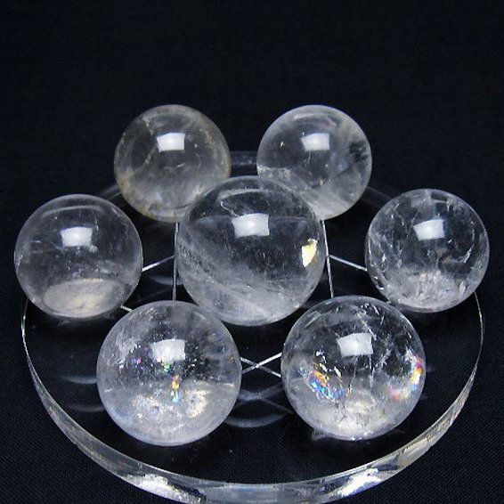 ヒマラヤ水晶 丸玉 七星陣 26mm [t602-2588]