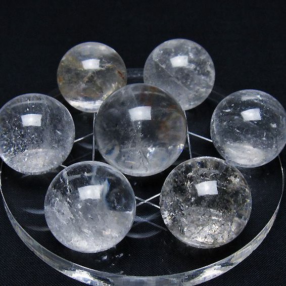 ヒマラヤ水晶 丸玉 七星陣 25mm [T602-2593]