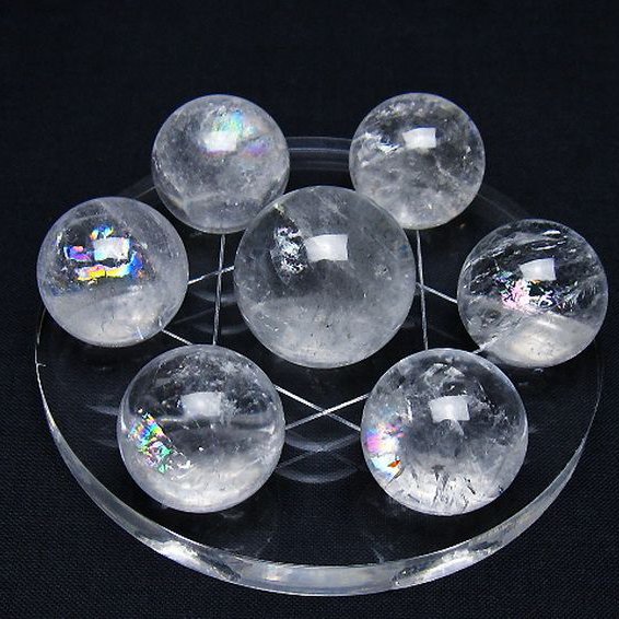 ヒマラヤ水晶 丸玉 七星陣 24mm [t602-2599]