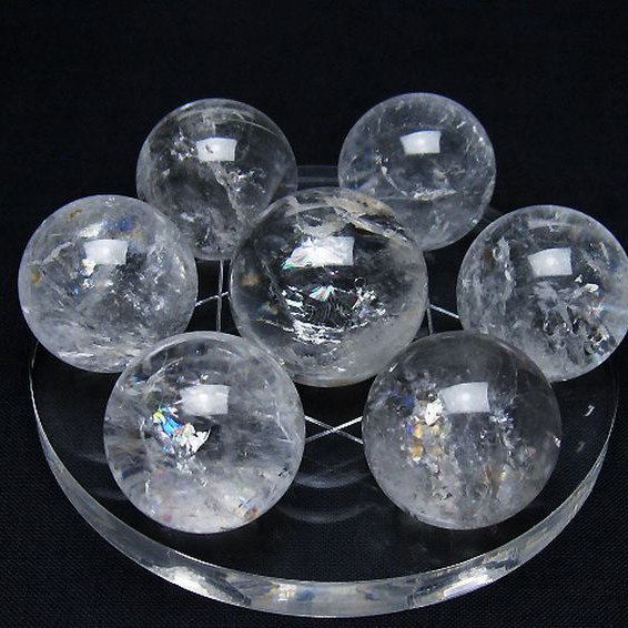 ヒマラヤ水晶 丸玉 七星陣 27mm [t602-2623]