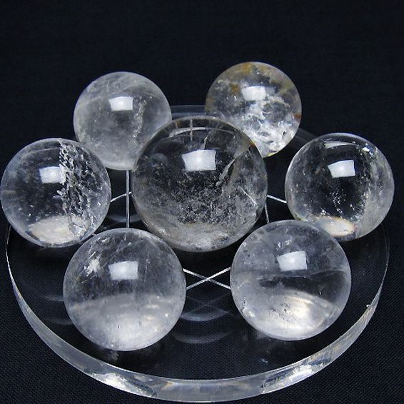 ヒマラヤ水晶 丸玉 七星陣 26mm [T602-2631]