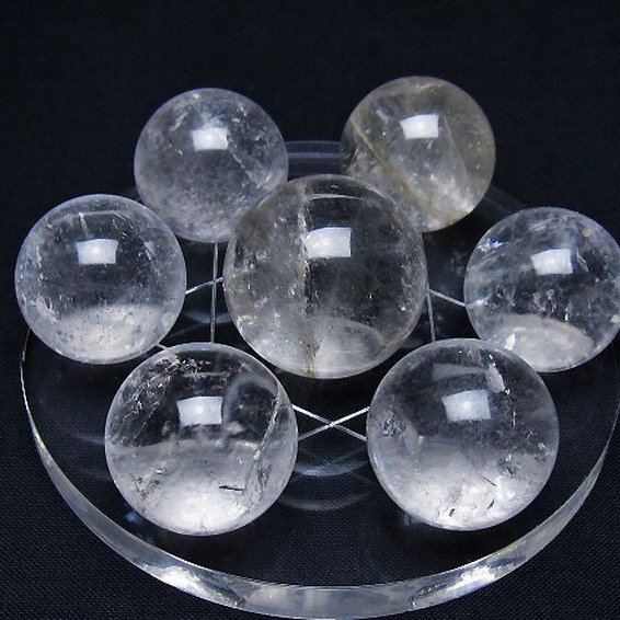 ヒマラヤ水晶 丸玉 七星陣 26mm [t602-2638]