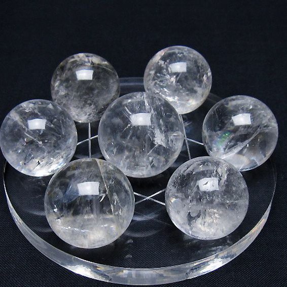 ヒマラヤ水晶 丸玉 七星陣 25mm [t602-2649]