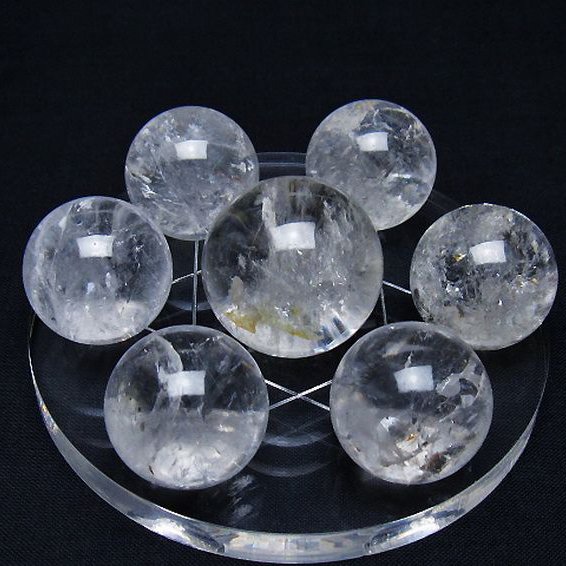 ヒマラヤ水晶 丸玉 七星陣 26mm [t602-2661]