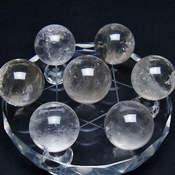 ヒマラヤ水晶 丸玉 七星陣 29mm [T602-2695]