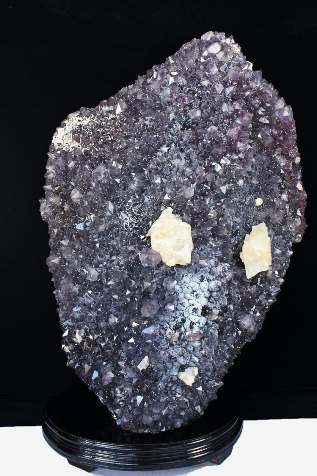 39Kg フラワーアメジストクラスター カルサイト共生 同梱不可[T603-8932]