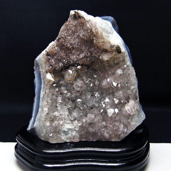 3.1Kg ブラジル産 アメジストクラスター 台座付き[t603-9281]