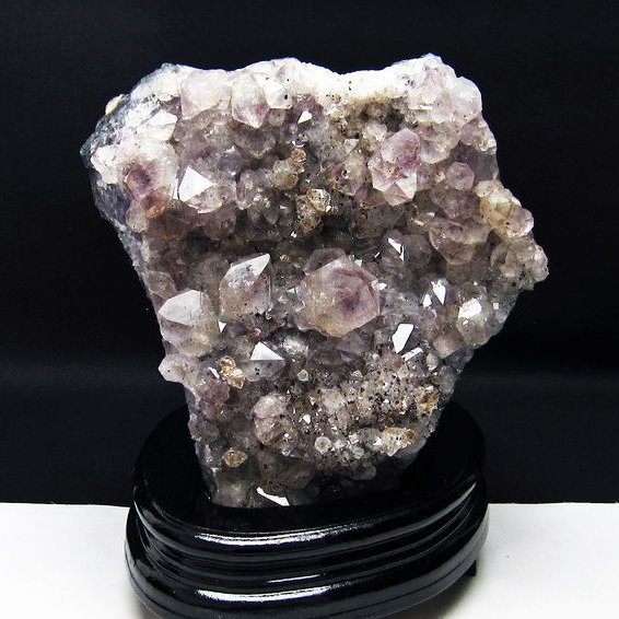 3Kg ブラジル産 アメジストクラスター 台座付き[t603-9283]