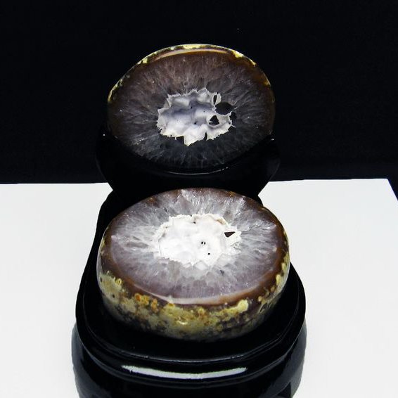 ペア水晶トレジャーメノウ[T604-6536]