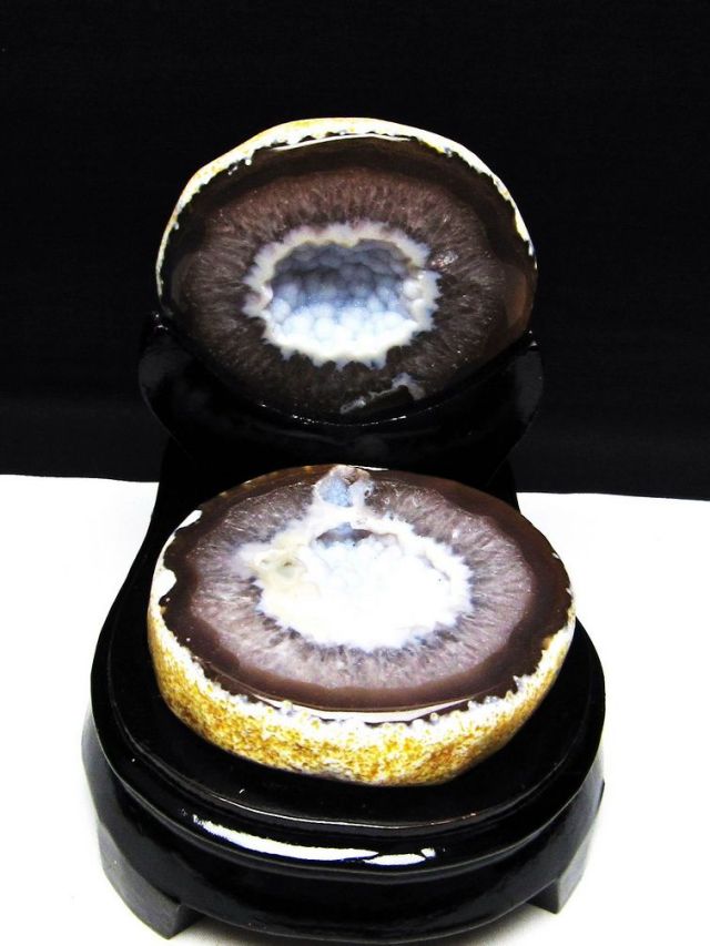 ペア水晶トレジャーメノウ[T604-7440]