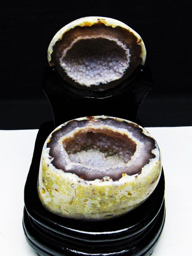 ペア水晶トレジャーメノウ[T604-7718]