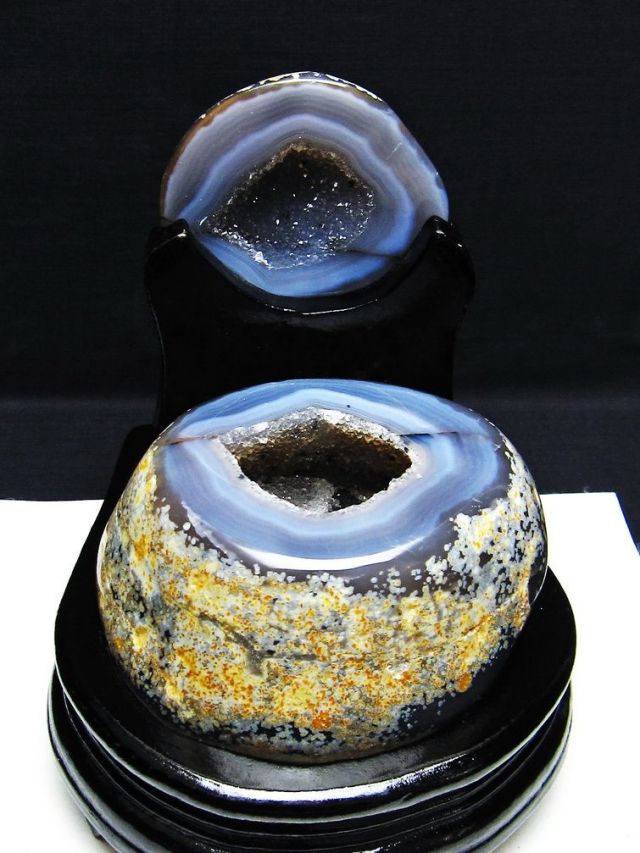 1.1Kg ペア水晶トレジャーメノウ[T604-7765]