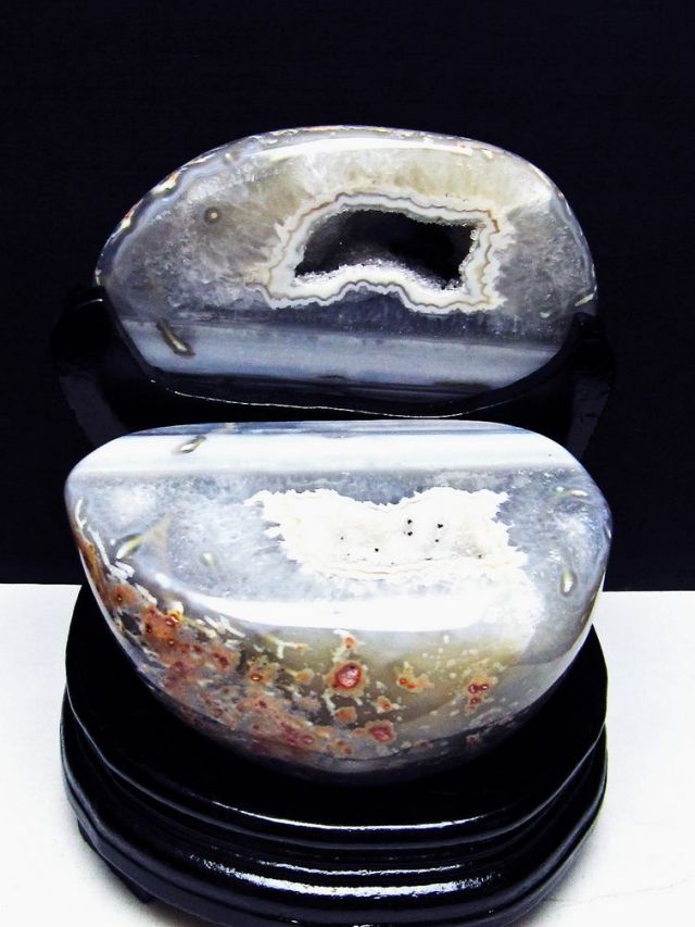 2.3Kg ペア水晶トレジャーメノウ [t604-7864]