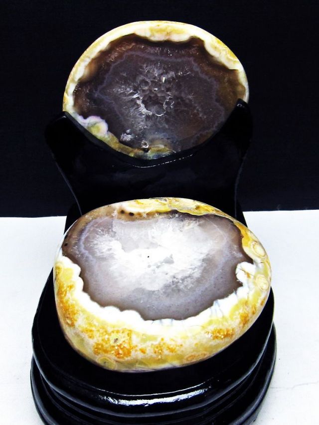 ペア水晶トレジャーメノウ [t604-7876]