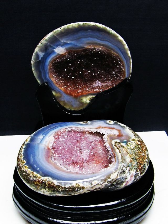 1.2Kg ペア水晶トレジャーメノウ [t604-7944]