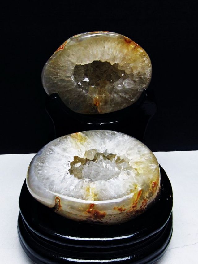 ペア水晶トレジャーメノウ [t604-7947]