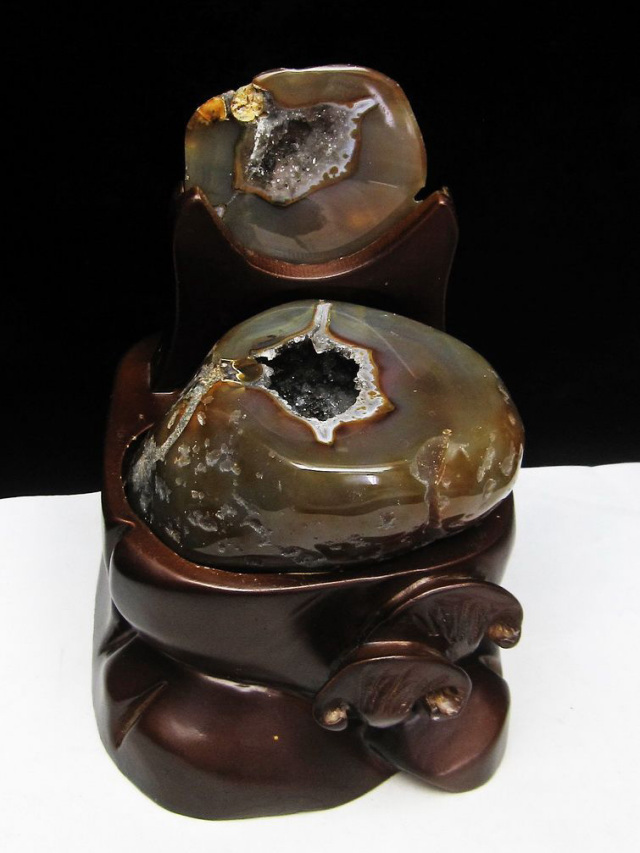 ペア水晶トレジャーメノウ[T605-2485]