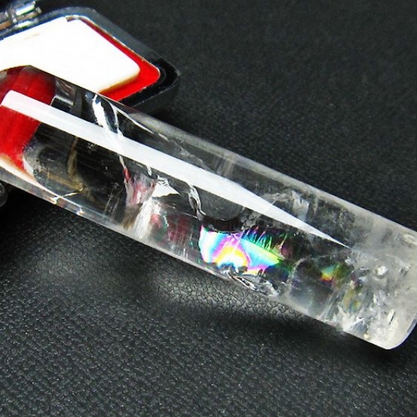 虹入り ヒマラヤ水晶 印材　※別途料金で篆刻可能 14mm [T607-185]