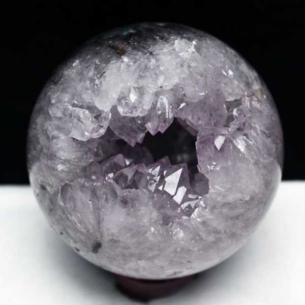 8.8Kg アメジスト笑口 丸玉 90mm [T610-11726]