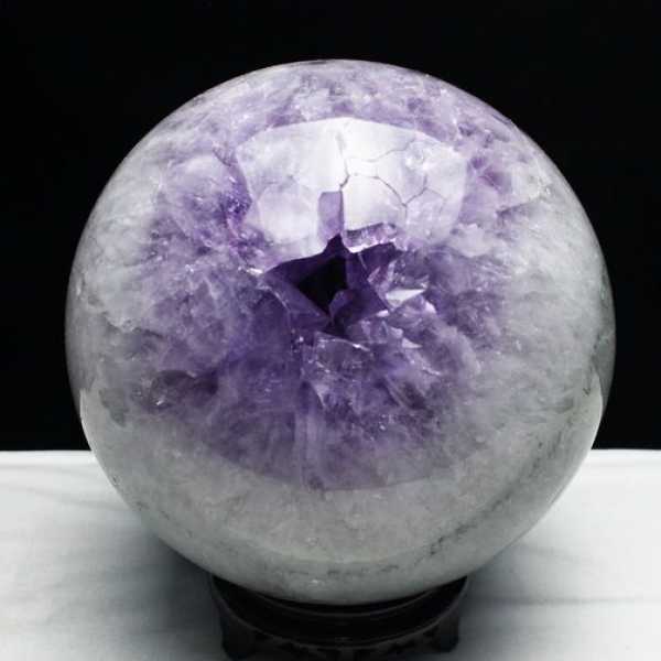 20Kg アメジスト笑口 丸玉 250mm 同梱不可[T610-11802]
