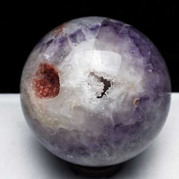 2.1Kg アメジスト笑口 丸玉 117mm [T610-11811]