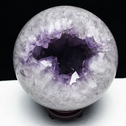 5.5Kg アメジスト笑口 丸玉 165mm [T610-11863]