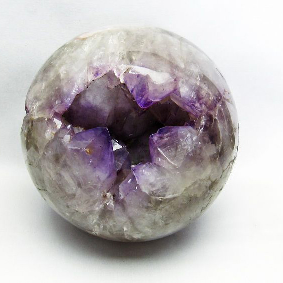 9.9Kg アメジスト笑口 丸玉 195mm [T610-11977]