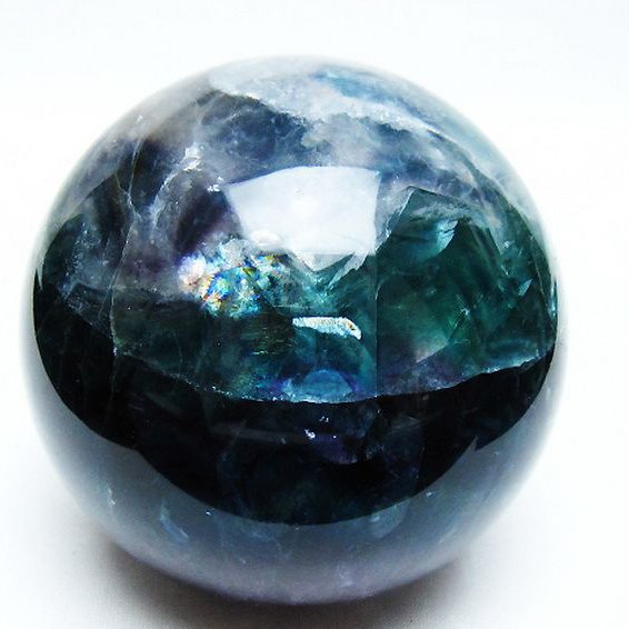 1.1Kg フローライト 丸玉 87mm [T616-4767]