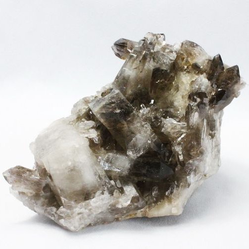 ブラジル産 モリオン 純天然 黒水晶 クラスター[t618-7068]