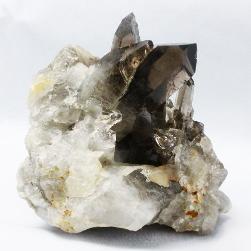 ブラジル産 モリオン 純天然 黒水晶 クラスター[T618-7069]