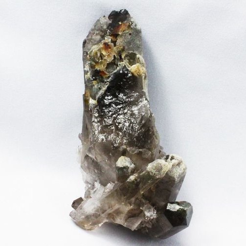 ブラジル産 モリオン 純天然 黒水晶 クラスター[T618-7078]
