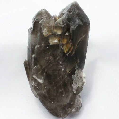 コン郎オリジナル 魔除けの石　漆黒のモリオン黒水晶クラスター　総重量約764g モリオン(黒水晶)クラスター【Lサイズ】MOCLL-092｜魔除け効果の