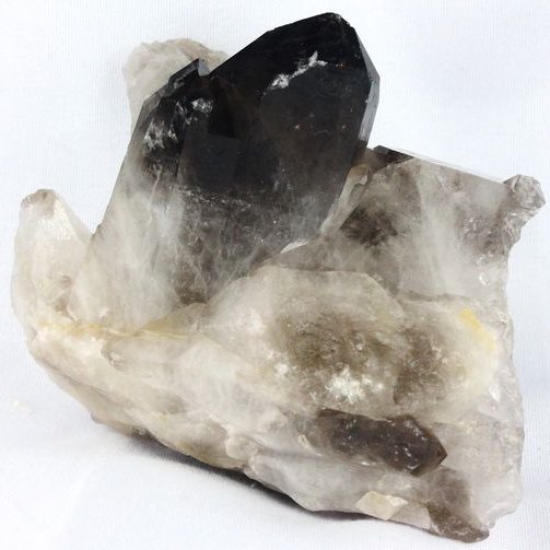 ブラジル産 モリオン 純天然 黒水晶 クラスター[T618-7102]