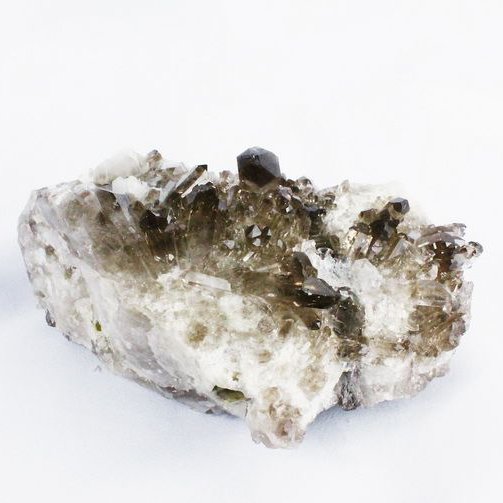 ブラジル産 モリオン 純天然 黒水晶 クラスター[T618-7122]
