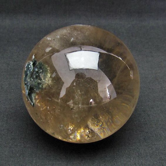 ガーデンルチル水晶 虹入り  丸玉 73mm [T62-13578]