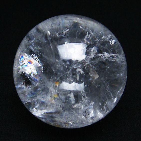 虹入り ヒマラヤ水晶 丸玉 51mm [T62-14988]