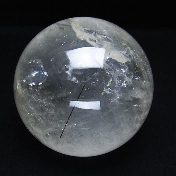 水晶球 ブラックルチルクォーツ クラスター ヒマラヤ水晶