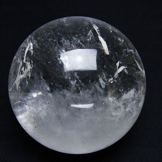 ヒマラヤ水晶丸玉 （小）直径 約57.1mm 鉱物入り インド/マニカラン産ヒマラヤ水晶丸玉/ミニスフィア（直径20.1mm