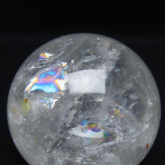 虹入り ヒマラヤ水晶 丸玉 72mm [t62-16193]