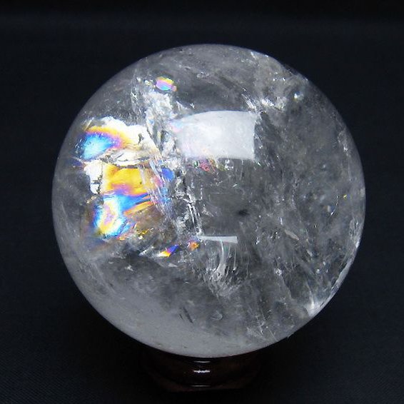 虹入り ヒマラヤ水晶 丸玉 57mm [t62-16224]