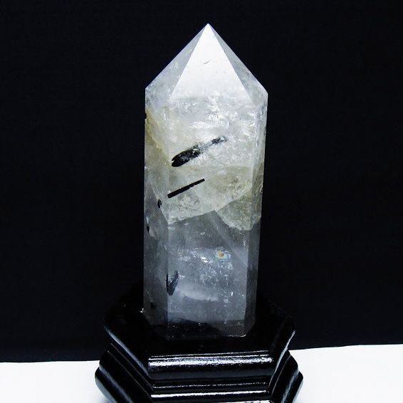 ヒマラヤ 水晶 ヒマラヤ水晶 トルマリンルチル入り 六角柱[t627-6362]