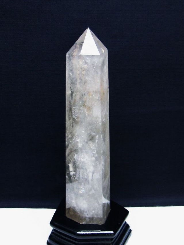 虹入り ヒマラヤ水晶 六角柱 [t627-6846]