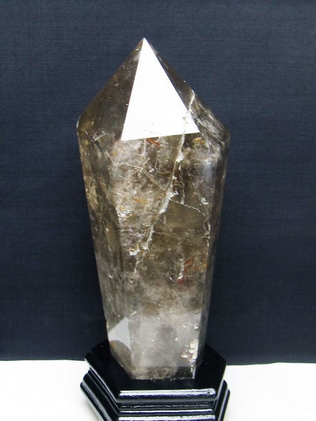 2.7Kg ライトニング水晶トルマリンルチル 六角柱 [t627-7161]