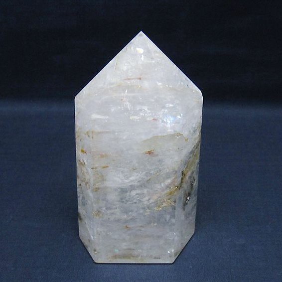 虹入り ガーデン水晶 六角柱 [t627-7372]