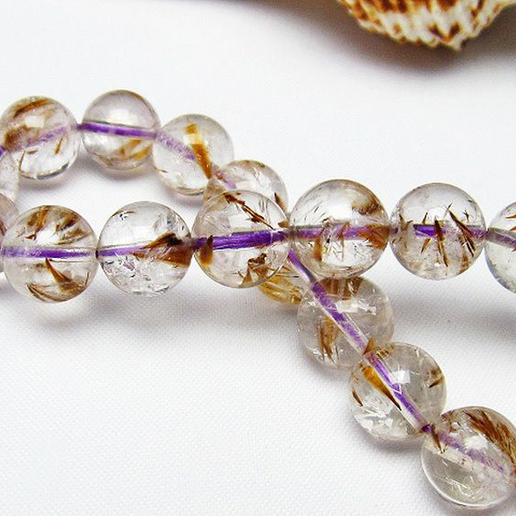 カコクセナイト インクォーツ  ブレスレット 10mm [T628-3779]