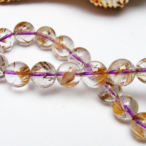 カコクセナイト インクォーツ  ブレスレット  9mm [T628-3890]