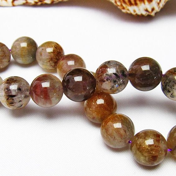 カコクセナイト インクォーツ  ブレスレット  11mm [T628-4191]